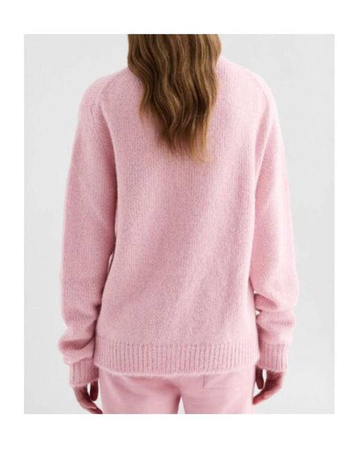 Jil Sander Pink Jil Sande Midweight Crew-Neck Jumper