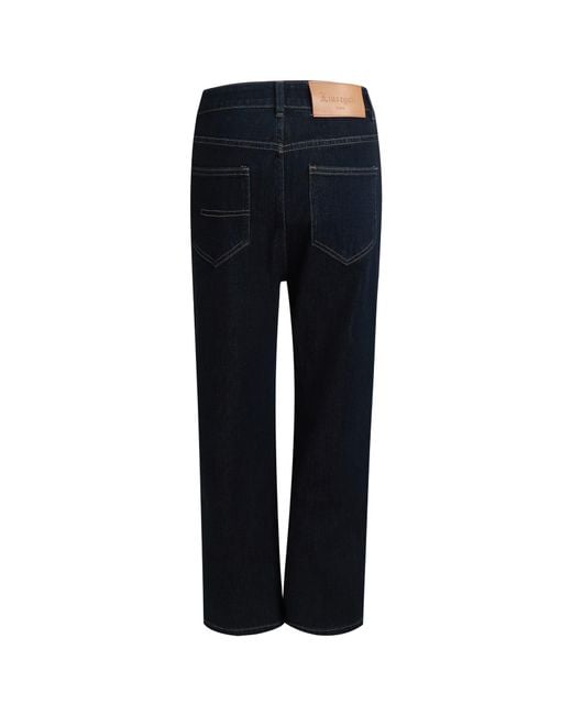 LIU REGALI Blue Button Zipper Jeans Pants