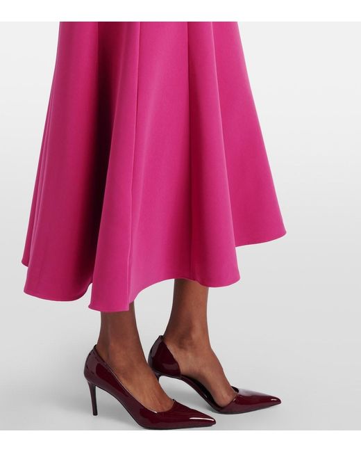 Roland Mouret Pink Floral-Appliqué One-Shoulder Cocktail Dress