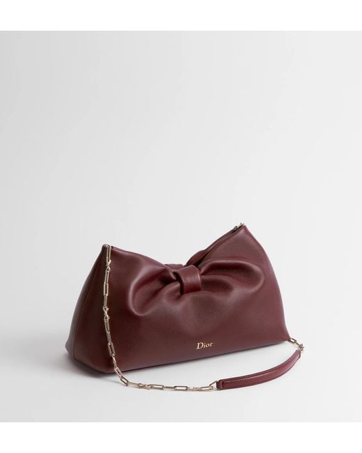 Dior Brown Or Medium Bow Bag