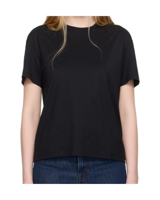 Totême Black Totême Short-Sleeved Crewneck T-Shirt
