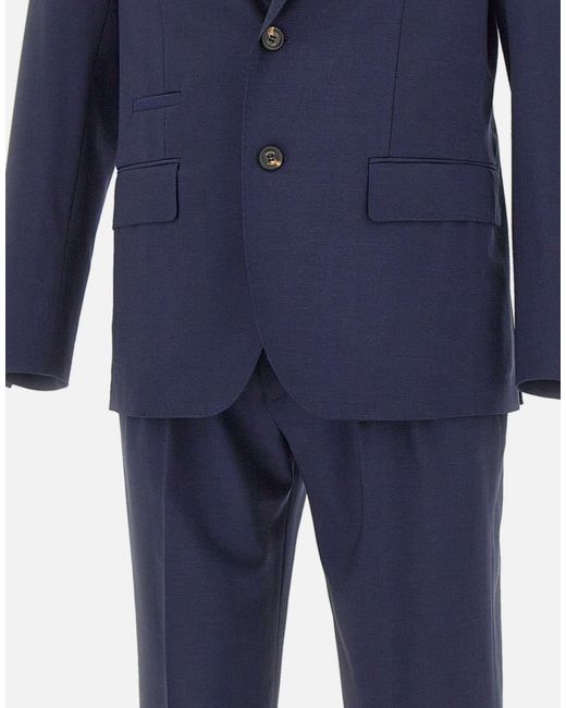 Eleventy Blue Slim Fit Single-Breasted Suit for men
