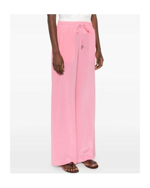 ERMANNO FIRENZE Pink Drawstring Trousers