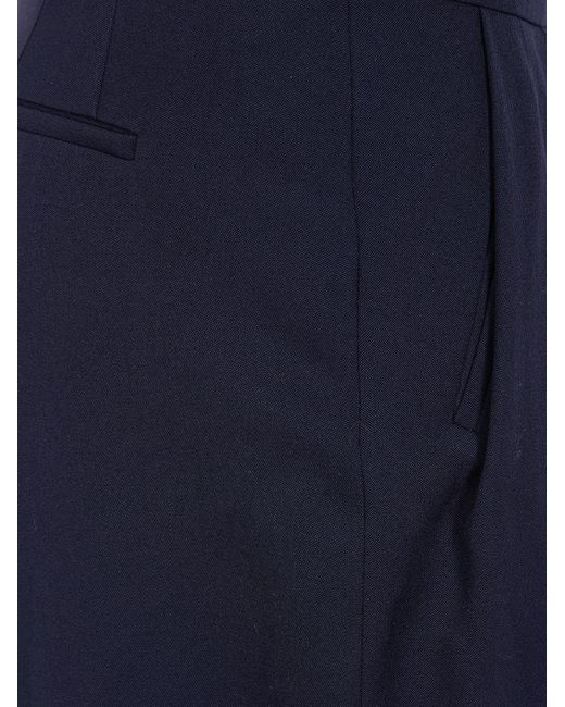 Balmain Blue Grain De Poudre Trousers