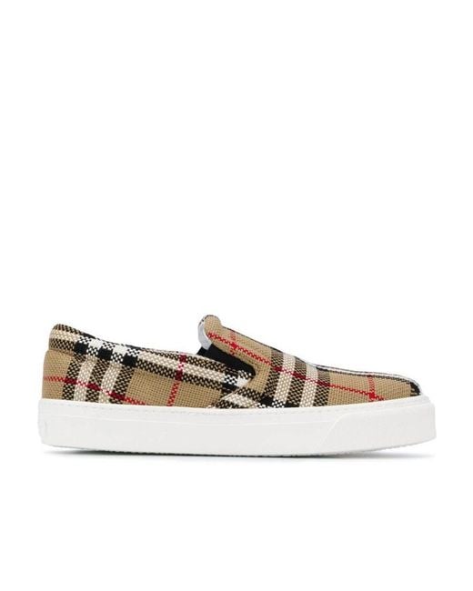 Burberry Multicolor Vintage Check Slip-On Sneakers