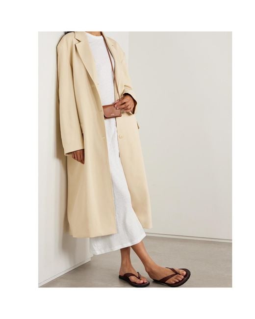 Frankie Shop Natural Tribeca Oversized Woven Coat