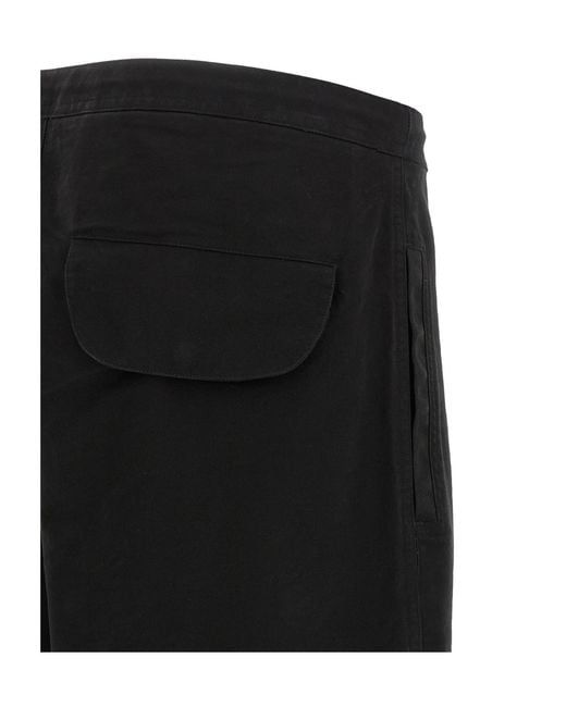 Entire studios Black Barren Straight Leg Cargo Pants for men