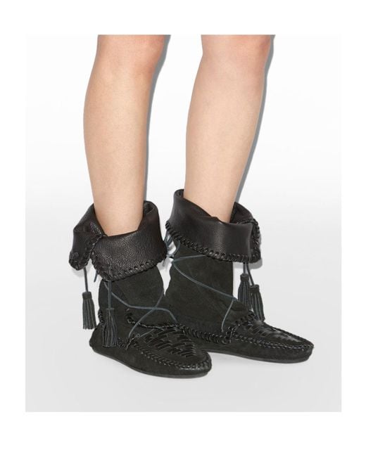 Isabel Marant Black Tassel Detailed Boots