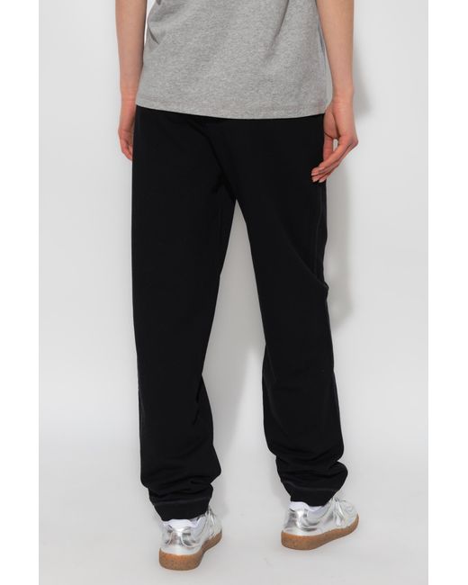 Ganni Black Logo-Embroidered Trousers