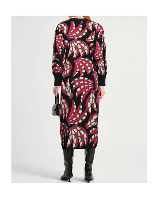 Farm Rio Red Long-Sleeved Dress