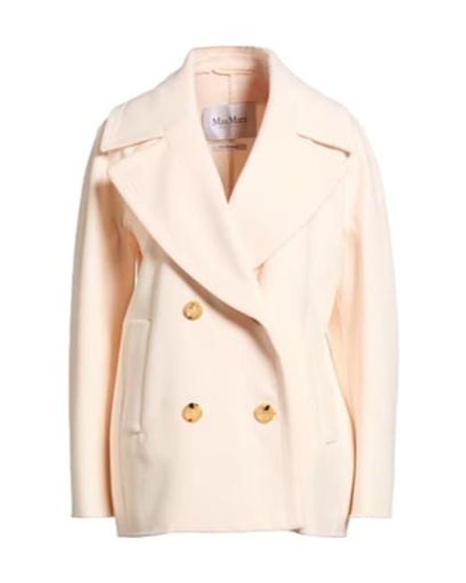 Max Mara Natural Short Double-Breasted Coat
