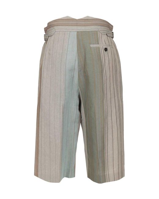 Vivienne Westwood Gray Humphrey Striped Bermuda Shorts for men