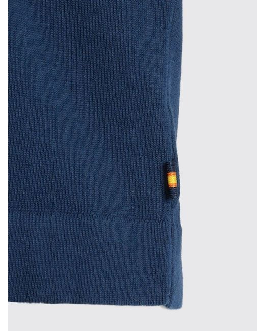 K-Way Blue Combe Knit Pullover for men