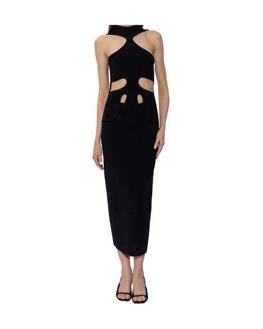 Cult Gaia Black Cut-Out Midi Dress