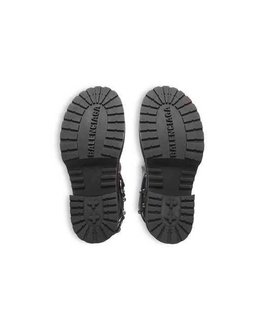 Balenciaga Black Buckle Detailed Boots for men