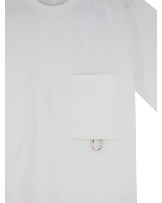 Bottega Veneta White Short-Sleeved T-Shirt for men