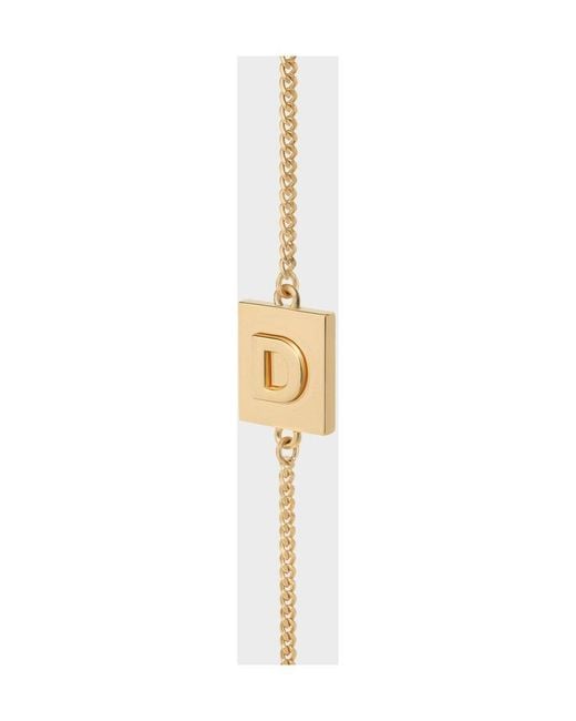 Céline White Alphabet D Bracelet