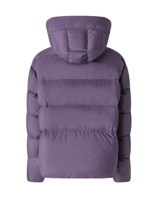 Pinko Purple Hooded Puffer Jacket