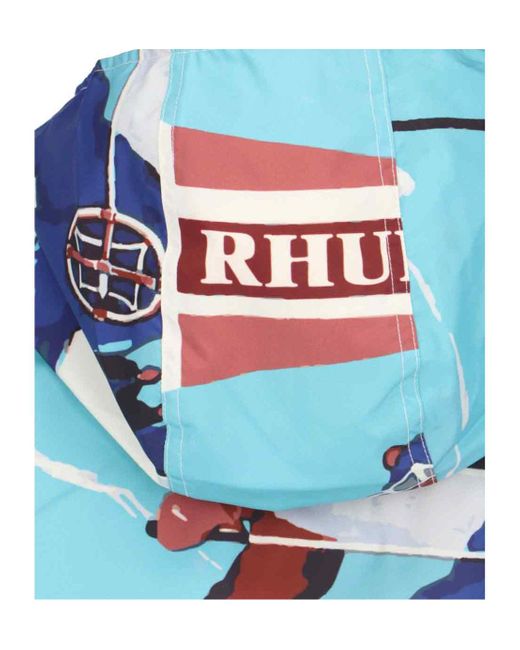 Rhude Blue Deux Resort Anorak Hooded Jacket for men