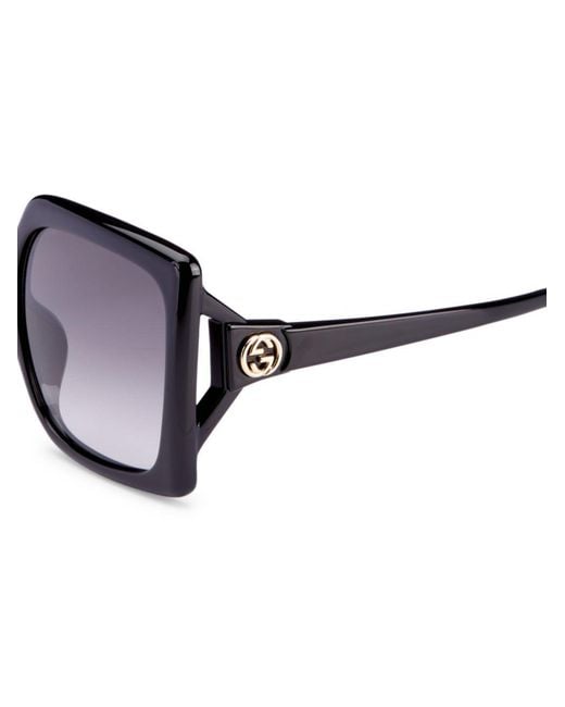 Gucci White Eyewear Square Frame Sunglasses