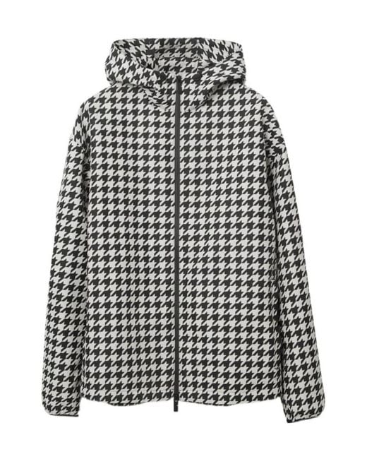 Burberry Gray Equestrian Knight-Print Hooded Jacket for men