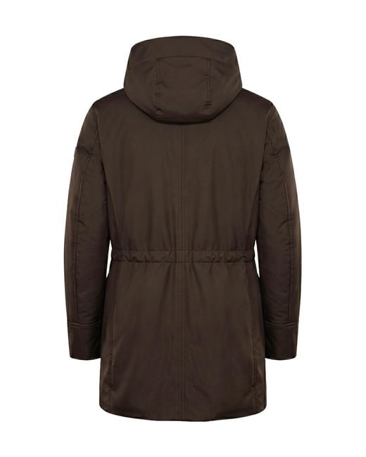 Moorer Brown Long-Sleeve Hooded Padded Jacket for men