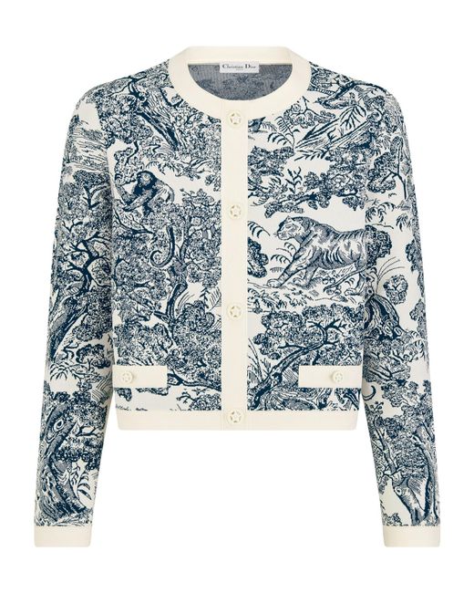 Dior Blue Iviera Cropped Jacket