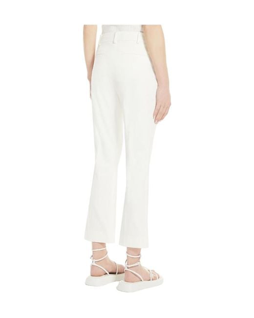 Sportmax White Classe Mini Flared Trousers
