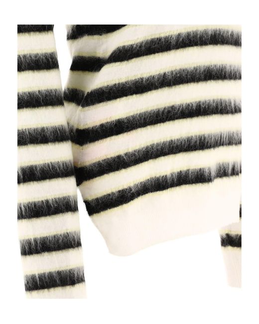Marni Black Striped Crewneck Jumper