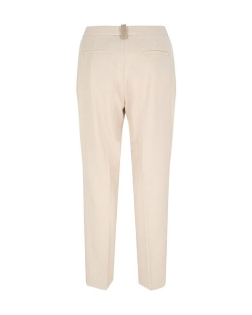 Fabiana Filippi Natural Straight-Leg Casual Pants