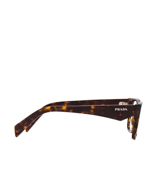 Prada Brown Eyewear Rectangular Frame Glasses for men