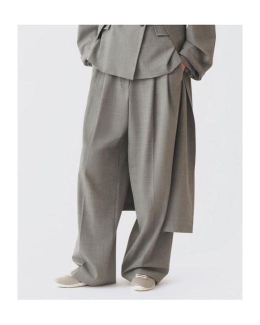 Fabiana Filippi Gray Tailored Wide-Leg Pants