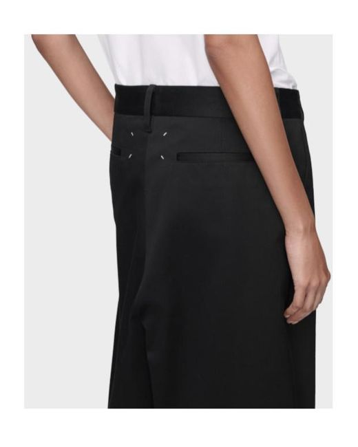 Maison Margiela Black Raw Hem Bermuda Shorts