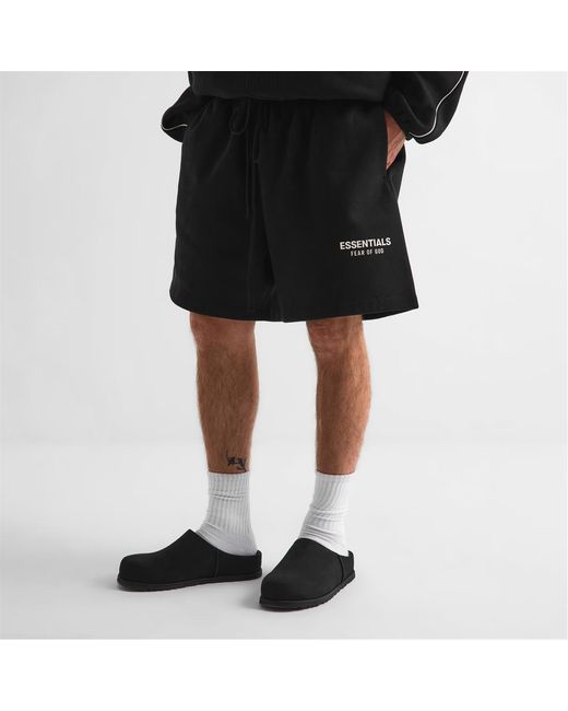 Fear Of God Black Logo Drawstring Shorts for men