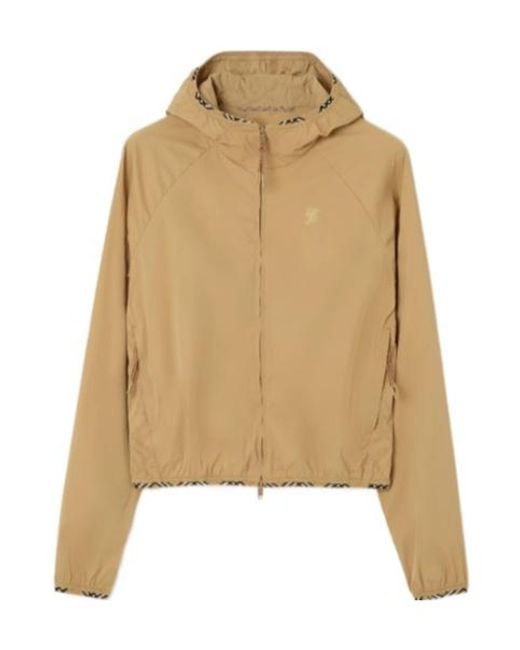 Burberry Natural Stretch Nylon Hooded Jacket