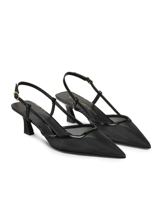 Stuart Weitzman Black Vinnie 50 Slingback