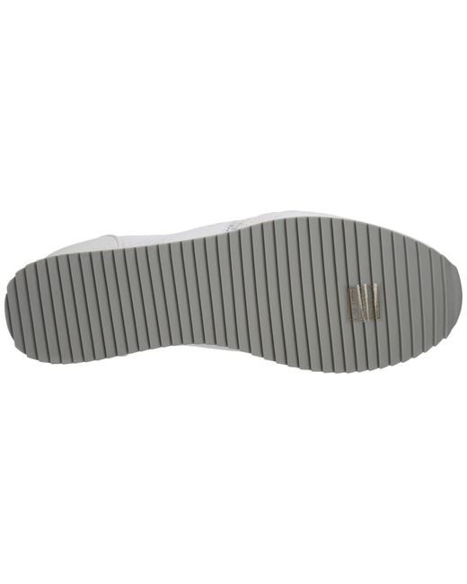Emporio Armani White Ea7 Side Stripe Lace-Up Sneakers for men