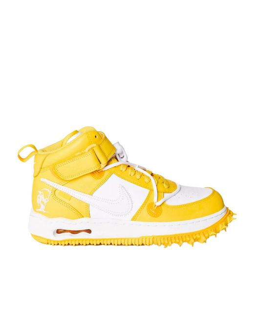 Off-White c/o Virgil Abloh Yellow Ow X Nike Af1 Mid Shoes for men