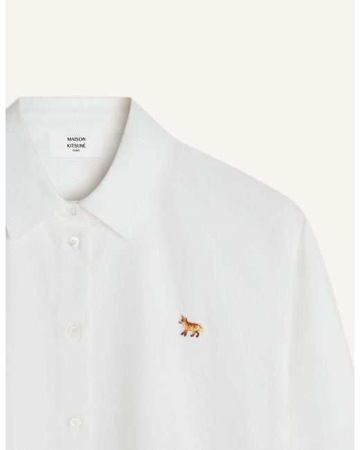 Maison Kitsuné White Maison Kitsuné Baby Fox Patch Shirt