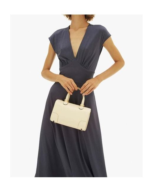 Valextra Natural Top-Handle Cross Body Bag