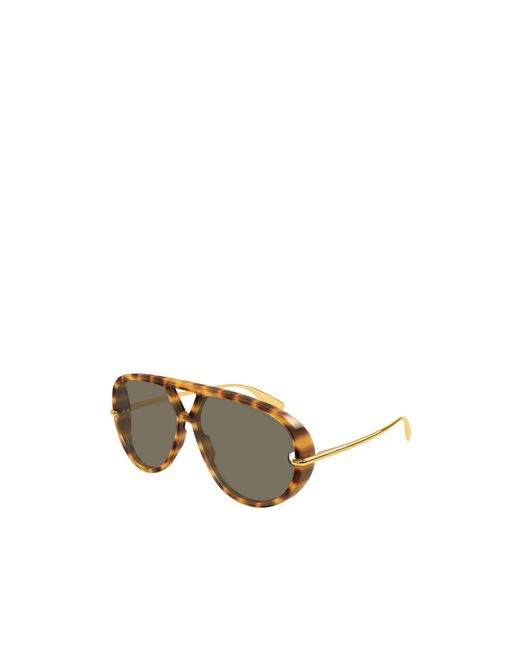Bottega Veneta Metallic Leopard Print Sunglasses
