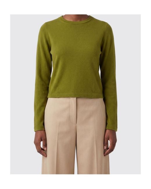 Extreme Cashmere Green Crew Neck Wool Blend Knit Sweater