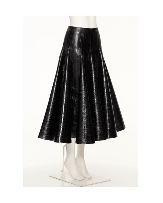 Valentino Black A-Line Skirt