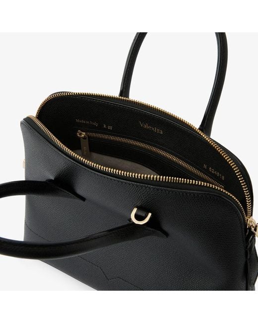 Valextra Black Mylogo Mini Handbag