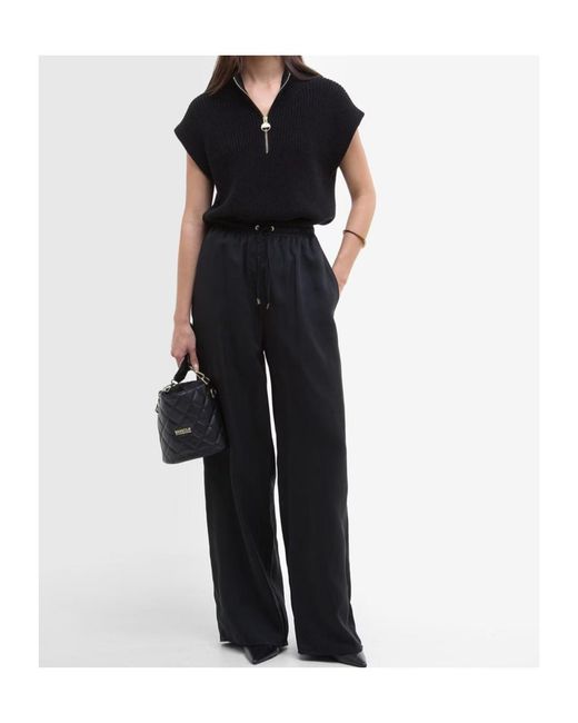 Barbour Black Drawstring Casual Pants