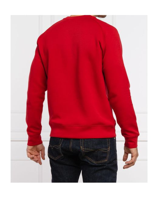 Emporio Armani Red Round-Neck Sweater for men