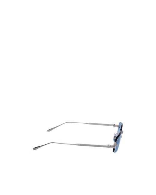 Akoni Blue Juno-Three Geometric-Frame Sunglasses for men