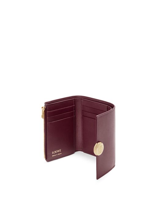 Loewe Purple Logo Detailed Foldover Top Wallet