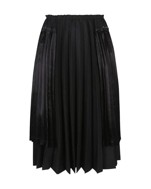 Comme des Garçons Black Pleated Skirt for men