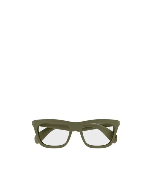 Gucci White Eyewear Rectangle Frame Glasses for men
